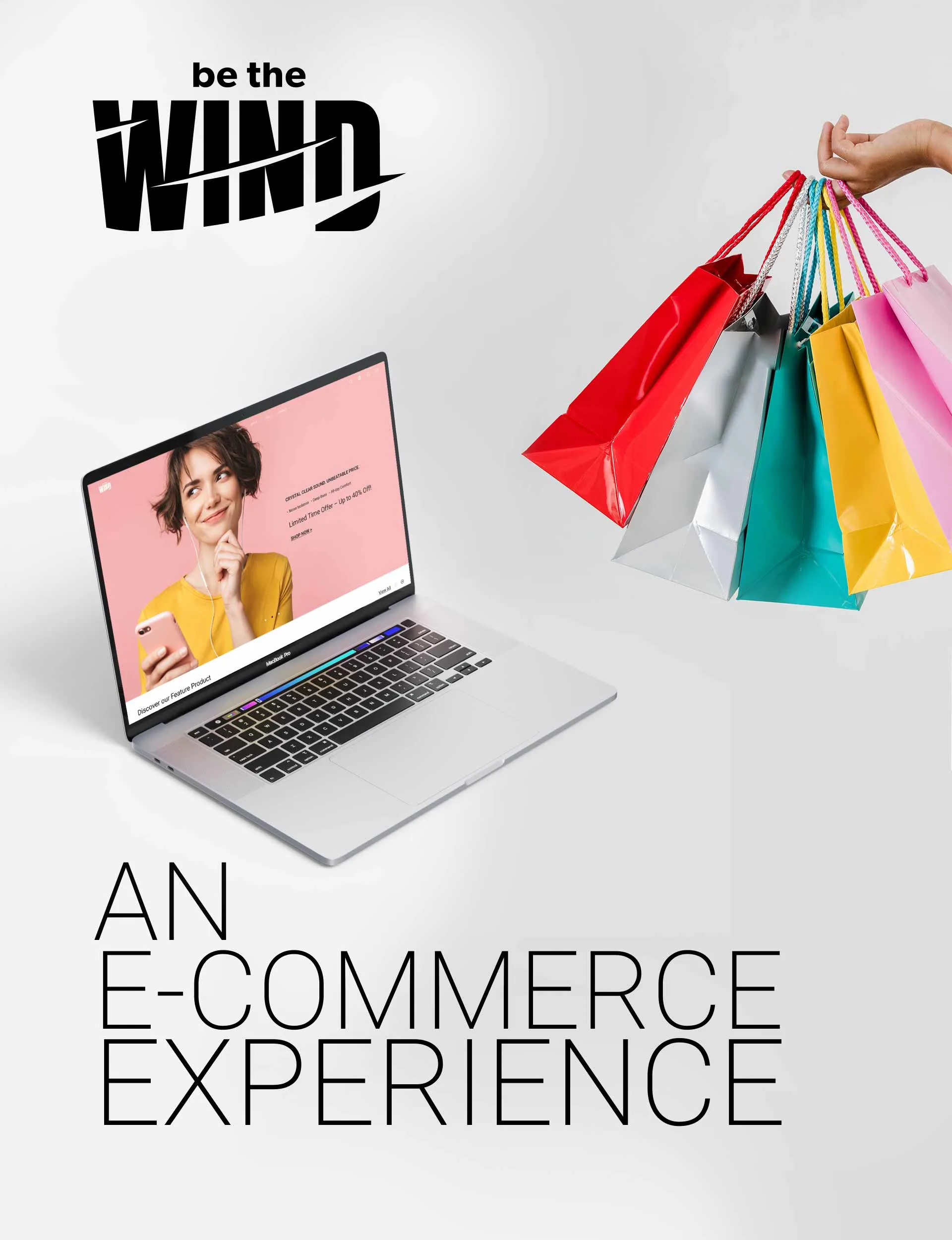 Be The Wind e-commerce website homepage designed by BS Digital Solutions